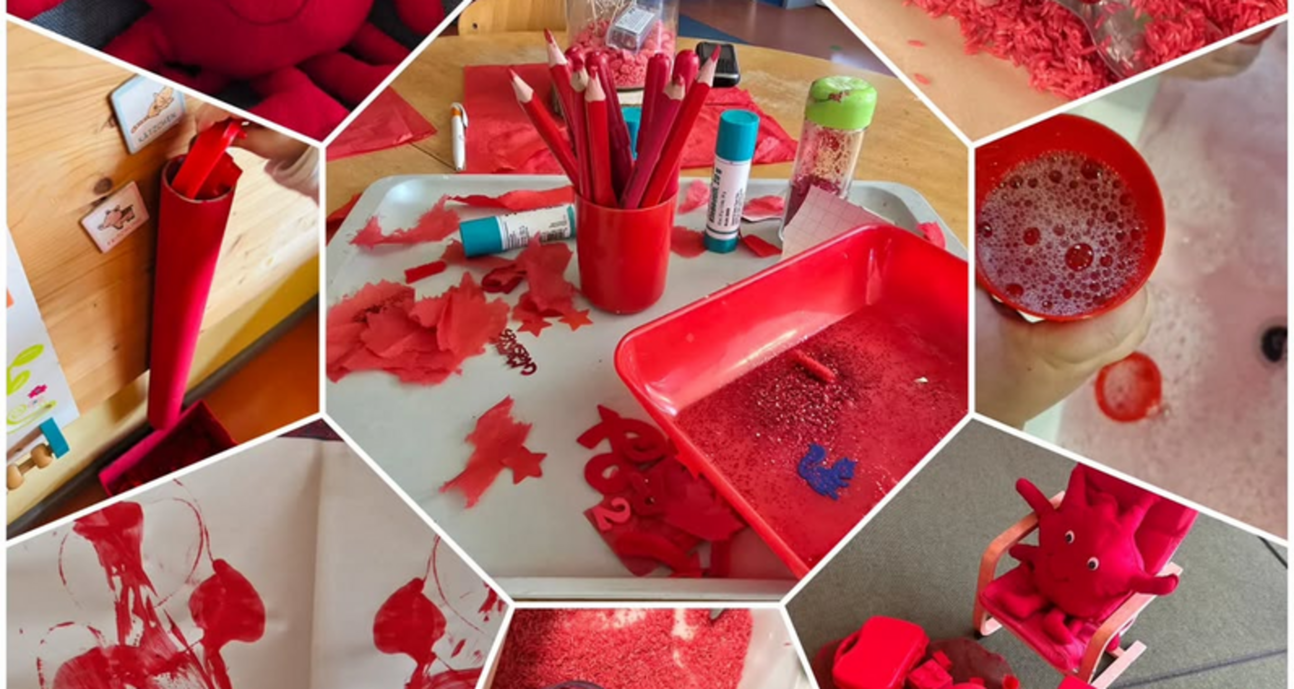 Post der Kita Constantia zu einem Farbenprojekt